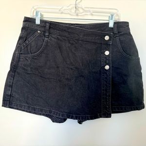 Zara Denim Asymmetrical Skort